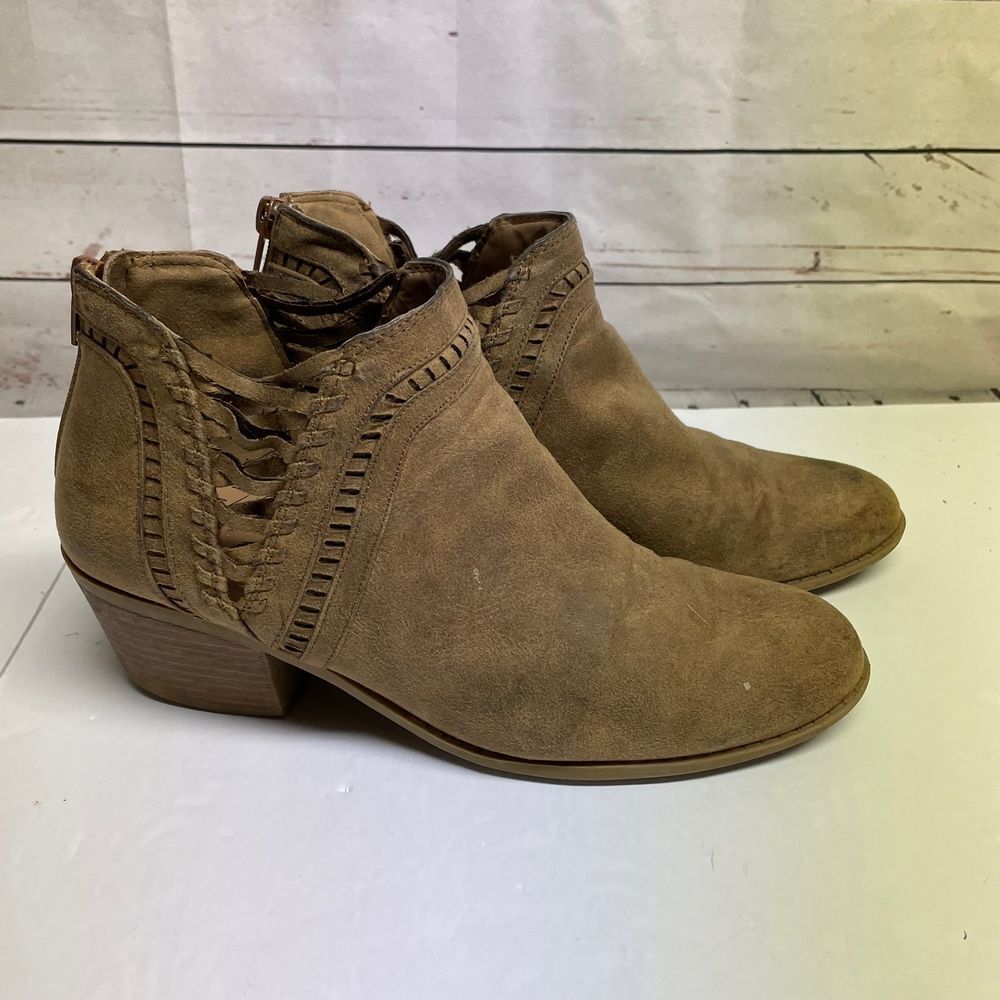 Fergiliciuos brown Suede booties size 8 Cowboy Cowgirl Rodeo Western‎
